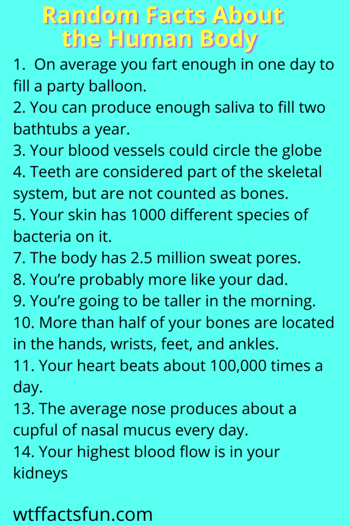  Random Facts About the Human Body